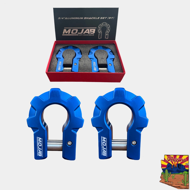 Load image into Gallery viewer, 3/4'' Extreme duty Aluminum D-Shackle set (9T) (LIFETIME WARRANTY*)
