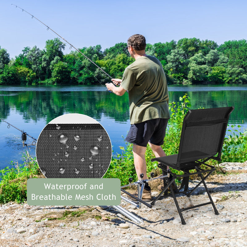 Load image into Gallery viewer, All weather Outdoor Foldable 360 Degree Swivel Chair with Iron Frame
