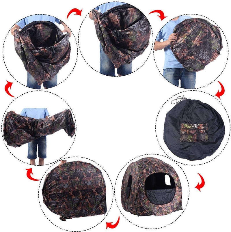 Load image into Gallery viewer, Portable Pop up Ground Camo Blind Hunting Enclosure
