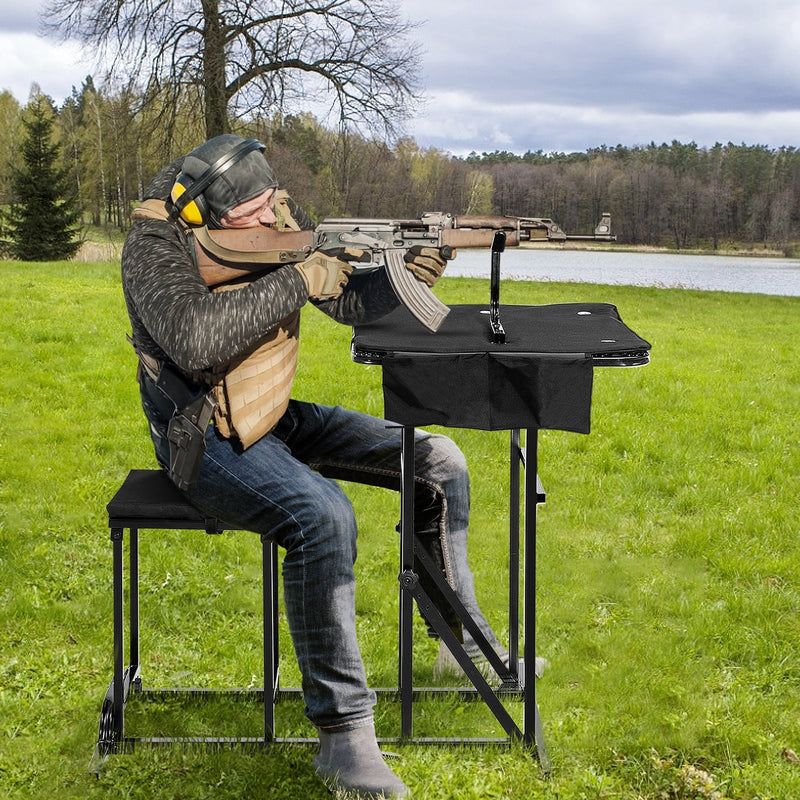Load image into Gallery viewer, Foldable Shooting Bench with Adjustable Height Table
