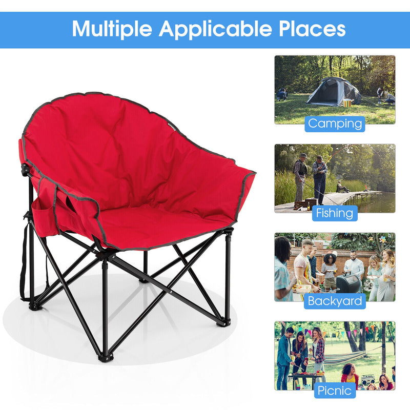 Load image into Gallery viewer, Folding Camping Moon Padded Chair with Carrying Bag
