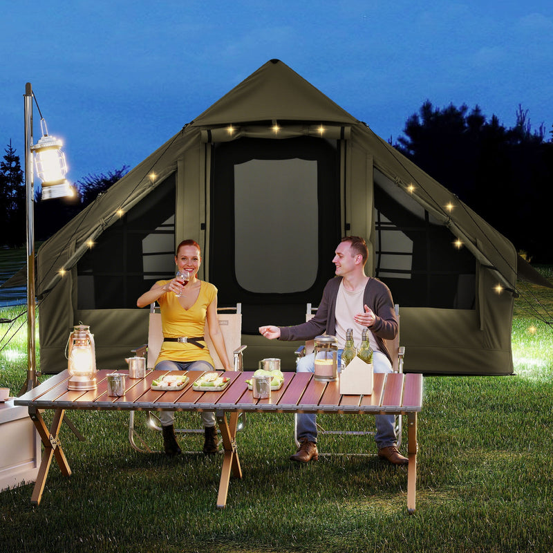 Load image into Gallery viewer, 4-6 People Inflatable Camping Tent with 4 Mesh Screen Windows and 2 Doors
