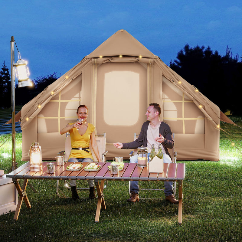 Load image into Gallery viewer, 4-6 People Inflatable Camping Tent with 4 Mesh Screen Windows and 2 Doors
