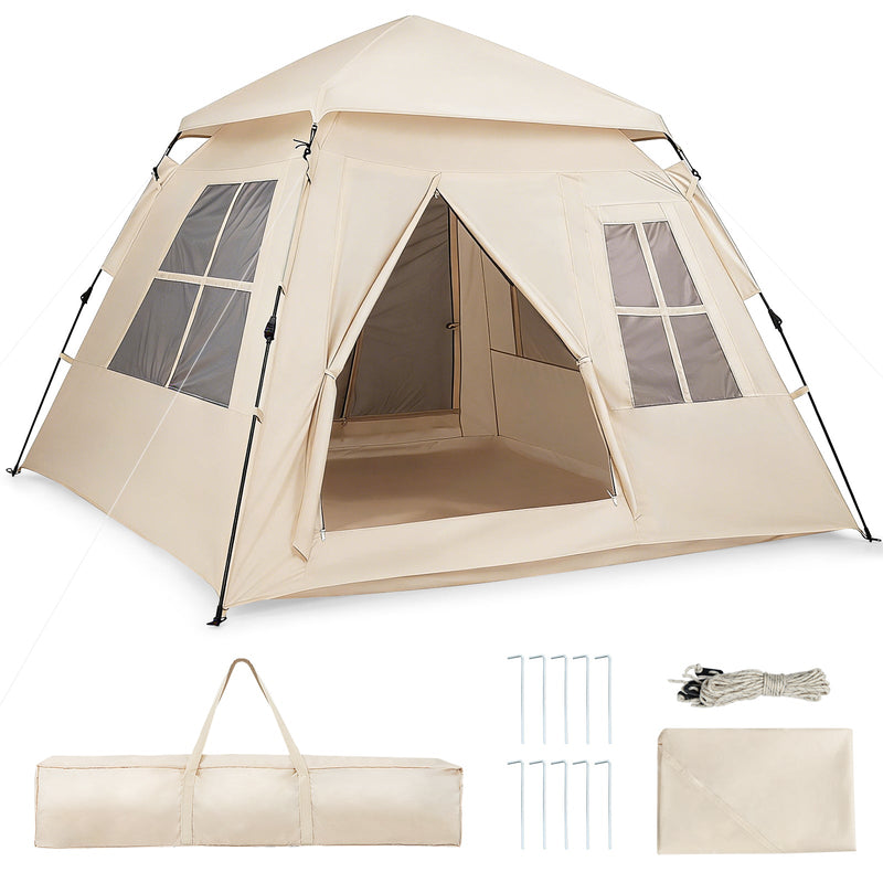 Load image into Gallery viewer, 4 Person Camping Tent Portable Automatic Easy Setup with Rainfly and 2 Doors
