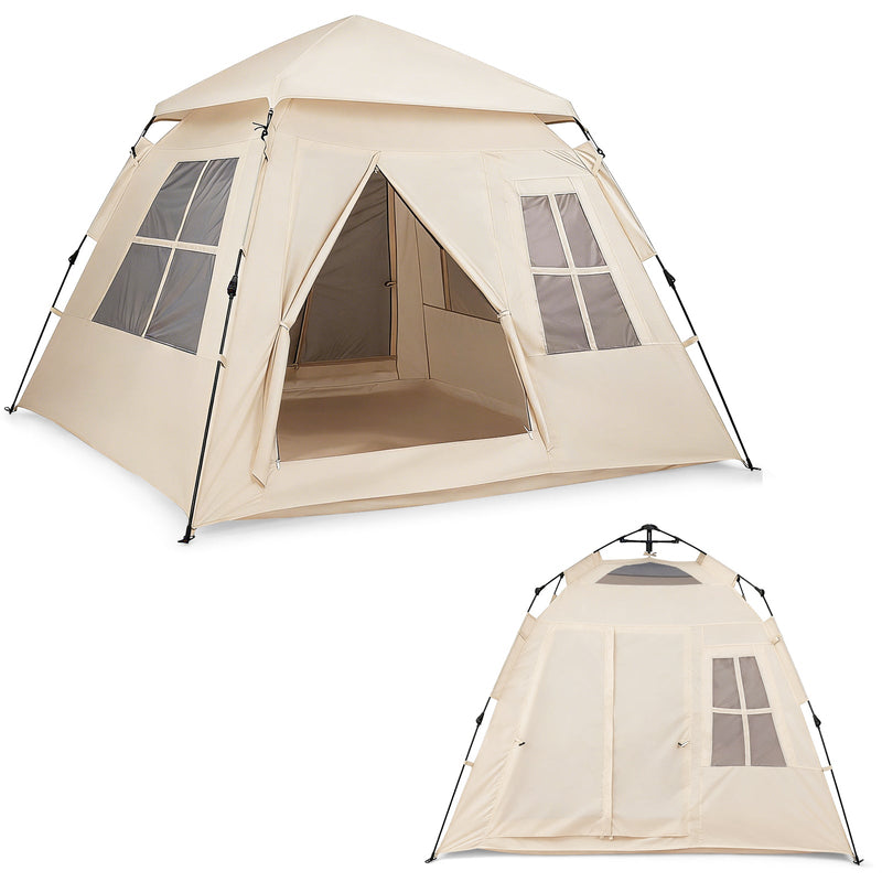 Load image into Gallery viewer, 4 Person Camping Tent Portable Automatic Easy Setup with Rainfly and 2 Doors
