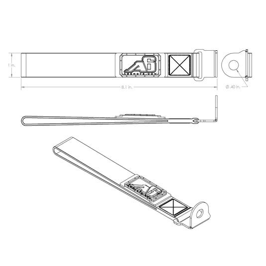 (5TH GEN) Toyota 4Runner Rear Lift Gate Hatch Pull Assist Strap (BLACK)