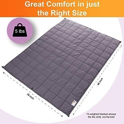 Load image into Gallery viewer, 5 Lbs Weighted Blanket for Kids with Removable Cover - 36" x 48"
