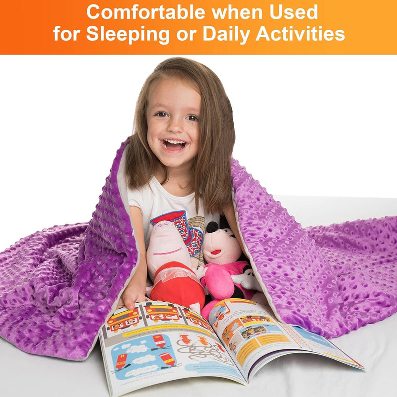 Load image into Gallery viewer, 5 Lbs Weighted Blanket for Kids with Removable Cover - 36" x 48"
