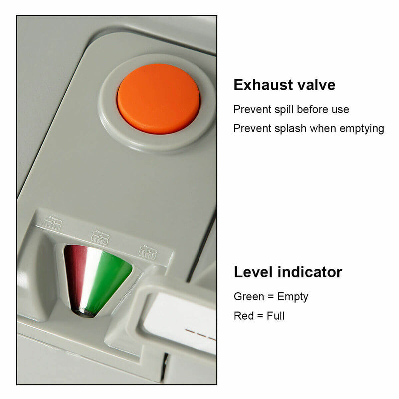 Load image into Gallery viewer, 5.3 Gallon Portable Travel Toilet with Piston Pump Flush
