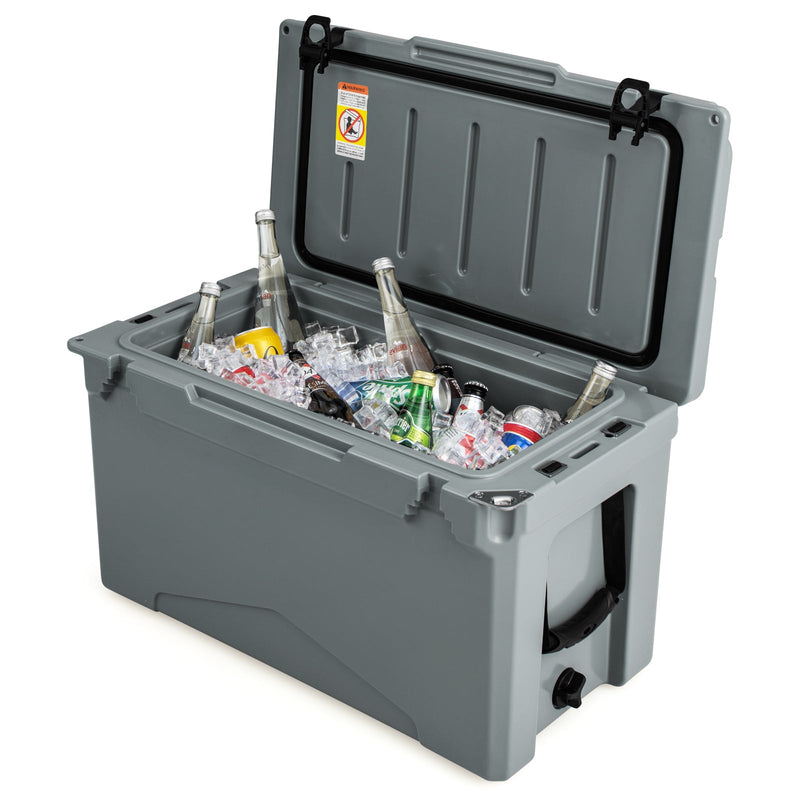Load image into Gallery viewer, 50 QT Rotomolded Cooler Insulated Portable Ice Chest with Integrated Cup Holders
