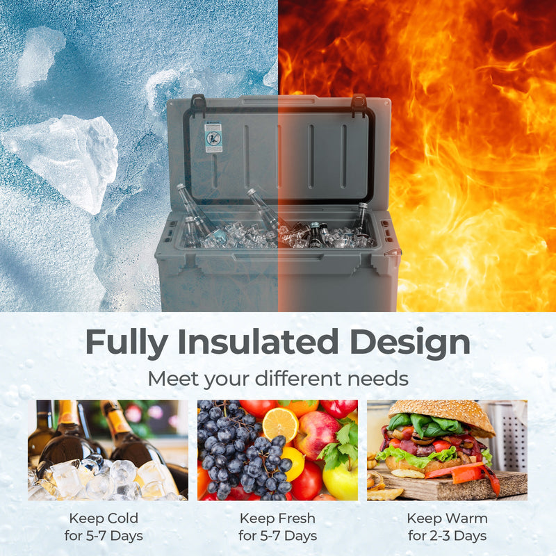 Load image into Gallery viewer, 50 QT Rotomolded Cooler Insulated Portable Ice Chest with Integrated Cup Holders
