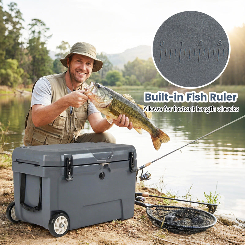 Load image into Gallery viewer, 52 Quart Portable Hard Cooler with 6-Day Ice Retention and Wheels
