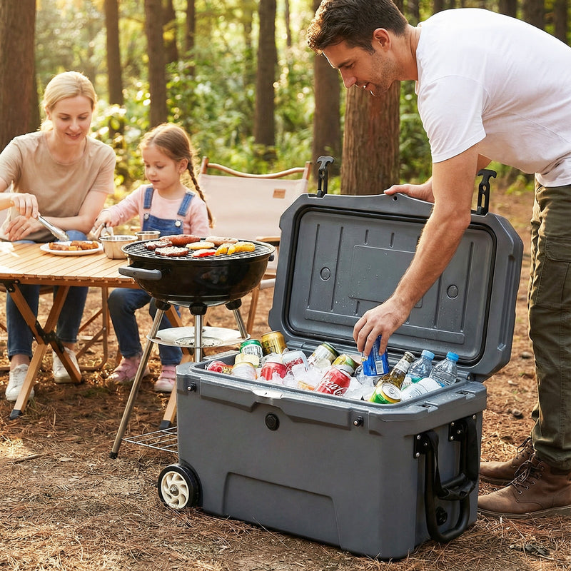 Load image into Gallery viewer, 52 Quart Portable Hard Cooler with 6-Day Ice Retention and Wheels
