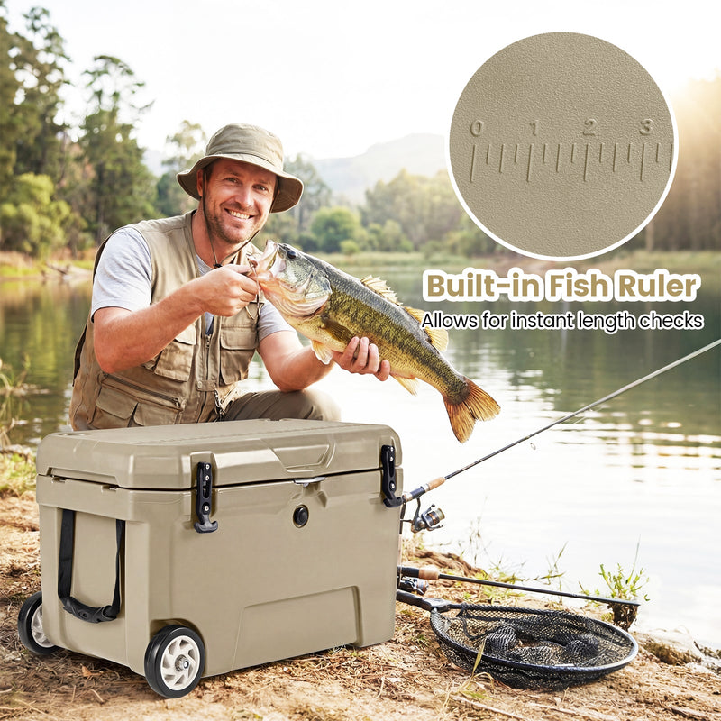 Load image into Gallery viewer, 52 Quart Portable Hard Cooler with 6-Day Ice Retention and Wheels
