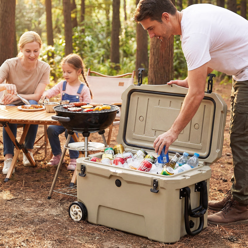 Load image into Gallery viewer, 52 Quart Portable Hard Cooler with 6-Day Ice Retention and Wheels
