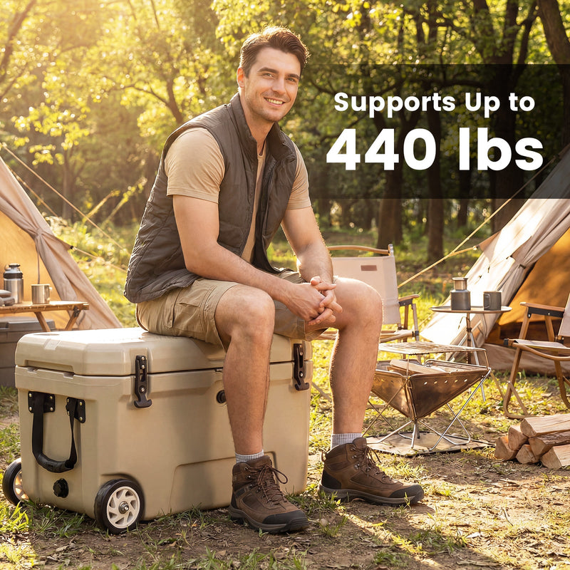 Load image into Gallery viewer, 52 Quart Portable Hard Cooler with 6-Day Ice Retention and Wheels
