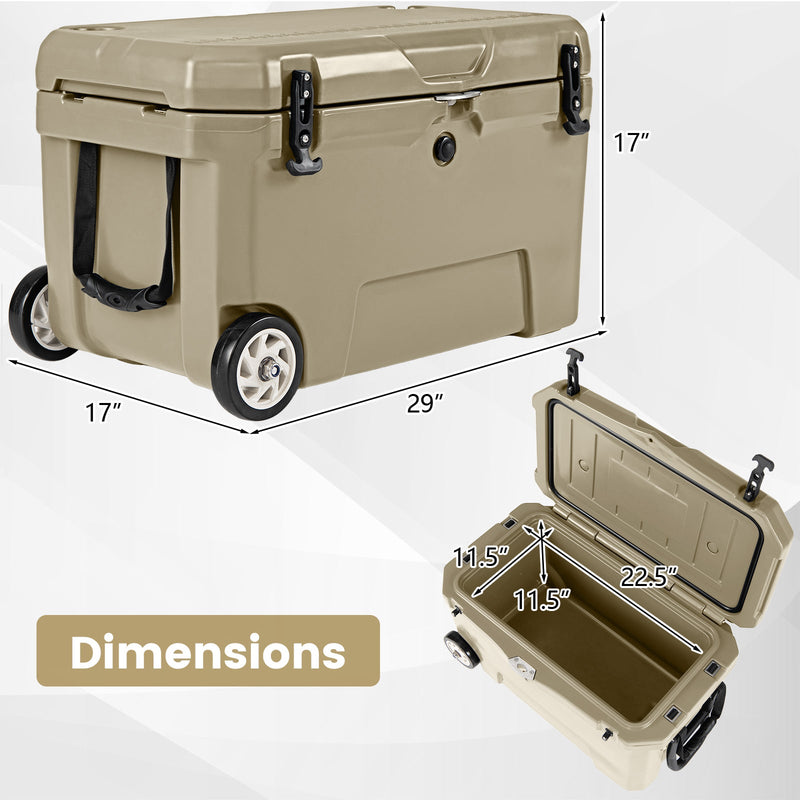 Load image into Gallery viewer, 52 Quart Portable Hard Cooler with 6-Day Ice Retention and Wheels

