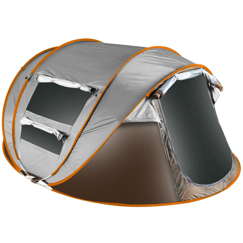 Load image into Gallery viewer, 3-4 Person Pop Up Tent Automatic Setup Camping Tent Waterproof Instant Setup Tent with 2 Mosquito Net Windows Carrying Bag for Hiking Climbing Adventu
