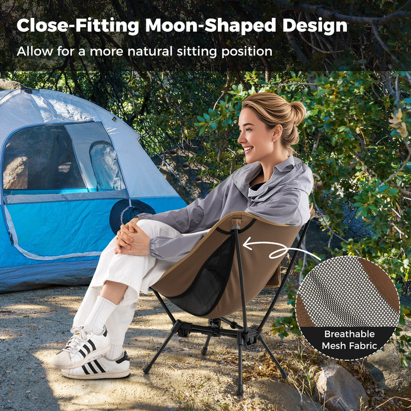 Load image into Gallery viewer, Portable Camping Chair with Compact Carrying Bag-Coffee
