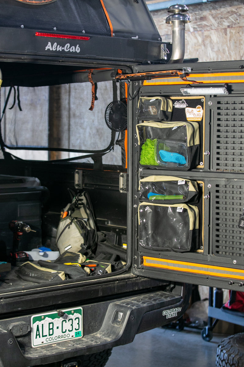 Load image into Gallery viewer, RiPouch™ Alu-Cab Rear Door Velcro Panel - Canopy Camper

