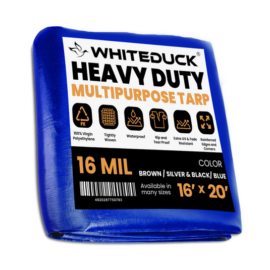 Super Heavy Duty Poly Tarp Cover Thick 16 Mil, 8 oz