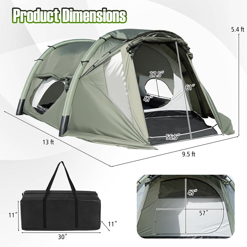 Load image into Gallery viewer, 5-7 Person Inflatable Camping Tent with Screened Porch-Green
