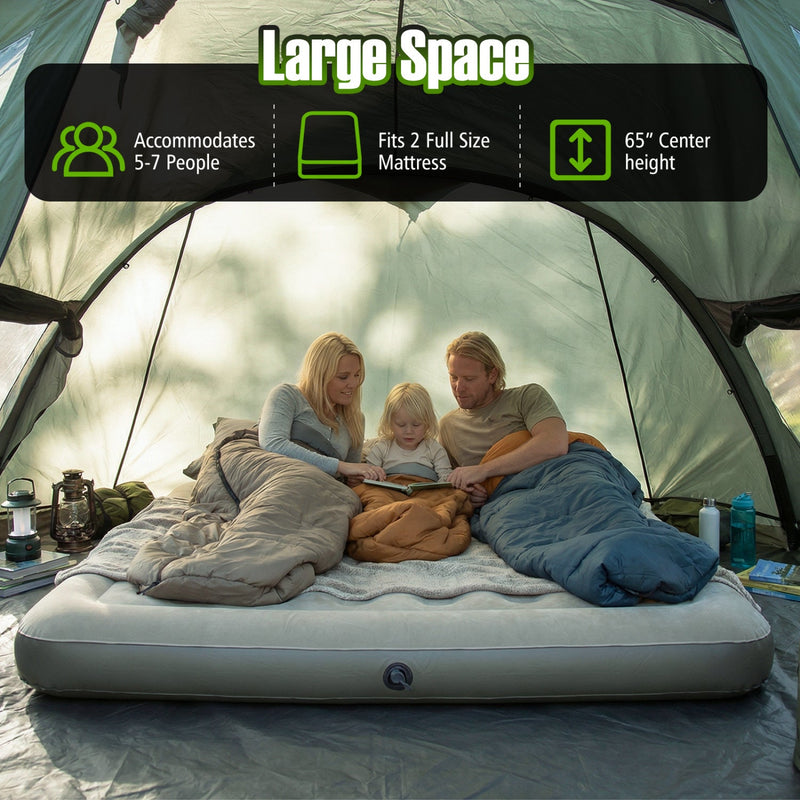 Load image into Gallery viewer, 5-7 Person Inflatable Camping Tent with Screened Porch-Green
