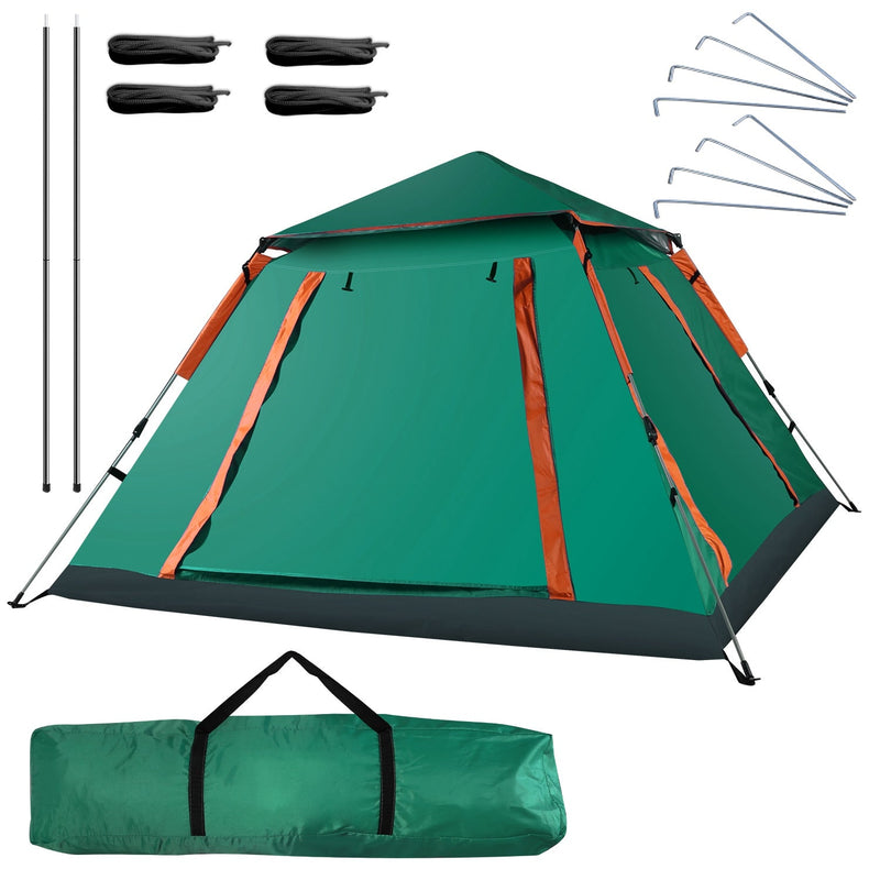 Load image into Gallery viewer, 4-5 Person Camping Tent Outdoor Foldable Waterproof Tent with 2 Mosquito Nets Windows Carrying Bag for Hiking Climbing Adventure Fishing
