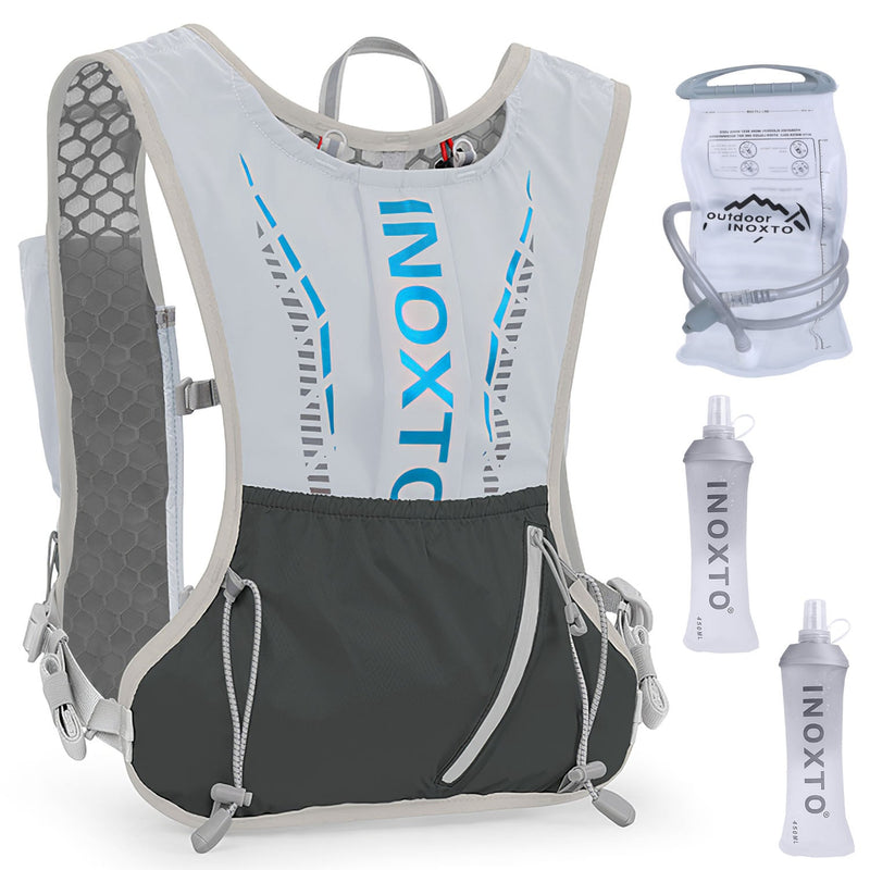 Load image into Gallery viewer, Sport Hydration Vest Running Backpack with 15oz 50oz Water Bladder Adjustable Strap Storage Bag for Trail Running Marathon Race Hiking

