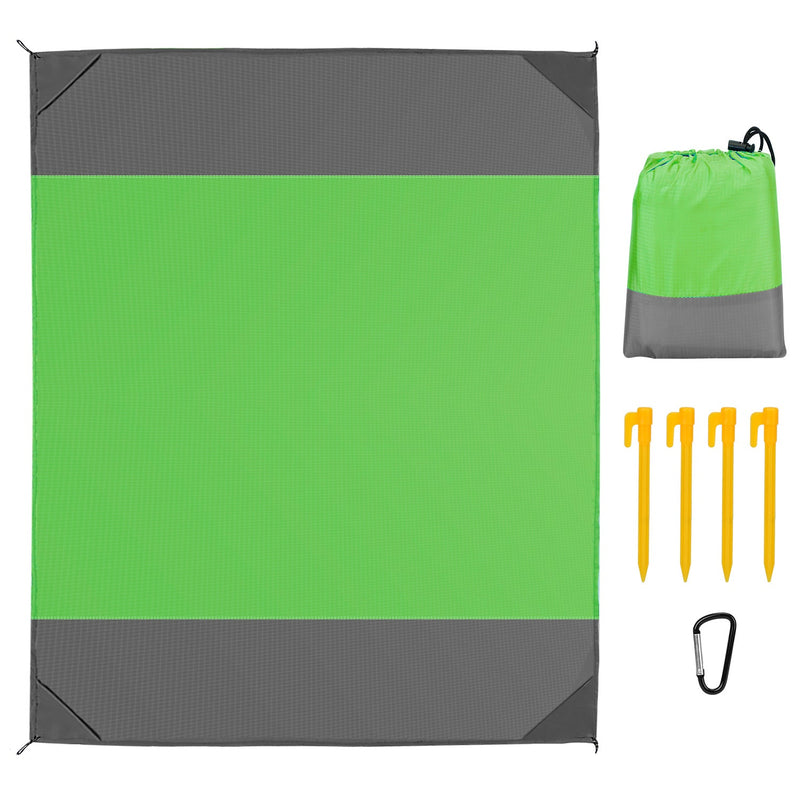 Load image into Gallery viewer, 108x96.46in Sand Proof Picnic Blanket Water Resistant Foldable Camping Beach Mat w/ 4 Anchors 1 Carry Bag For 4-6 People
