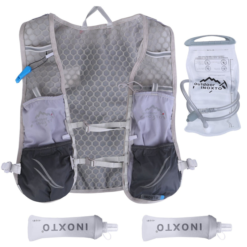 Load image into Gallery viewer, Sport Hydration Vest Running Backpack with 15oz 50oz Water Bladder Adjustable Strap Storage Bag for Trail Running Marathon Race Hiking
