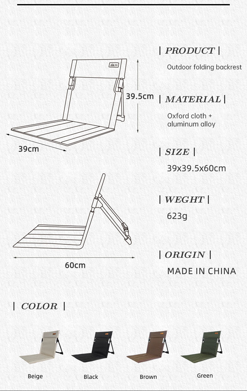 Load image into Gallery viewer, Outdoor camping backrest cushion chair portable folding chair tent leisure chair balcony park lawn picnic chair
