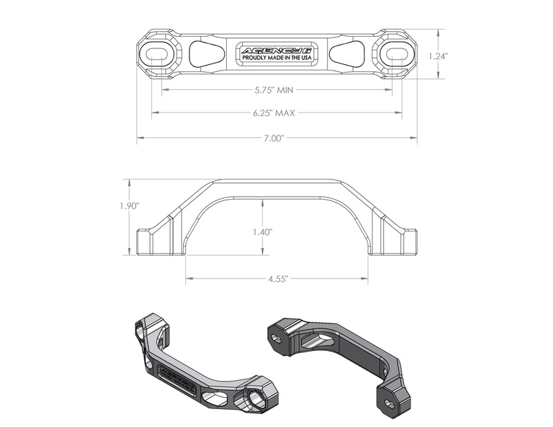 Load image into Gallery viewer, 6" Billet Grab Handles - Pair
