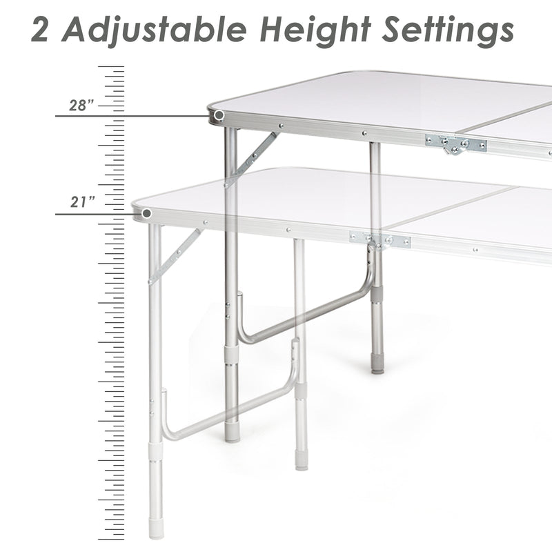 Load image into Gallery viewer, Height Adjustable Folding Camping Table-Gray
