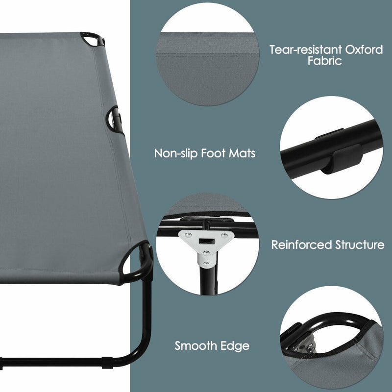Load image into Gallery viewer, Outdoor Folding Camping Bed for Sleeping Hiking Travel-Black

