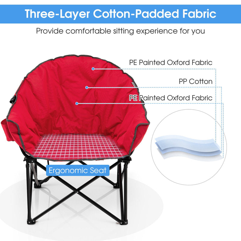 Load image into Gallery viewer, Folding Camping Moon Padded Chair with Carrying Bag

