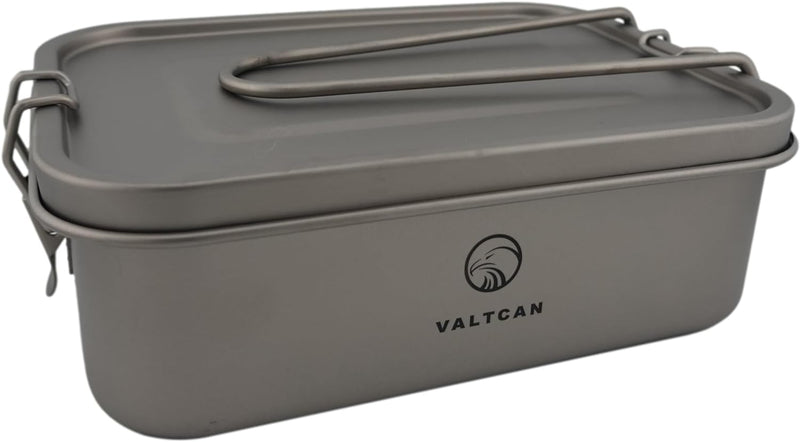Load image into Gallery viewer, Reheat Over Fire. Same Box. 1200ml Titanium Bento · Airtight leakproof seal · Reheatable on open flame · 9 oz
