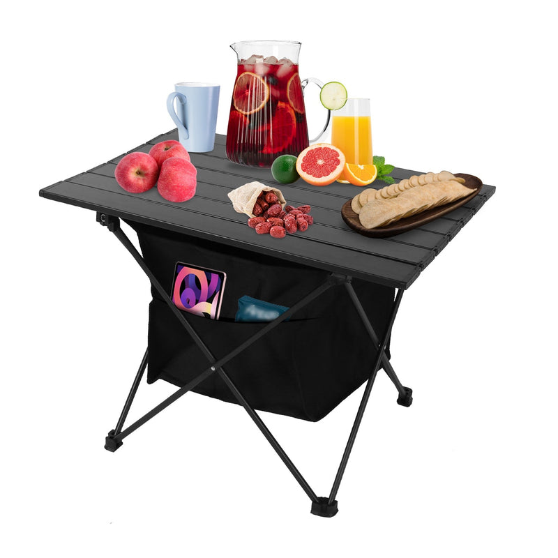 Load image into Gallery viewer, Foldable Camping Table With Storage Basket Rustproof Portable Aluminum Alloy Roll-Up Camping Table With Carrying Bag For Camping Hiking BBQ Picnic Fis
