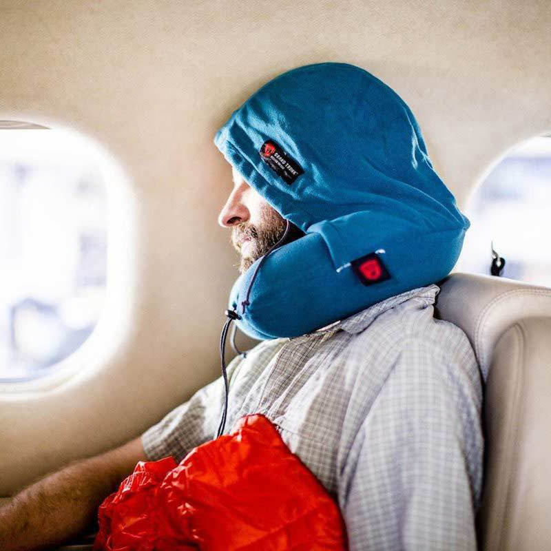 Load image into Gallery viewer, Hooded Travel Neck Pillow
