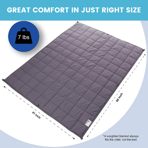 Load image into Gallery viewer, 7 Lbs Weighted Blanket for Kids with Removable Cover - 41" x 60"
