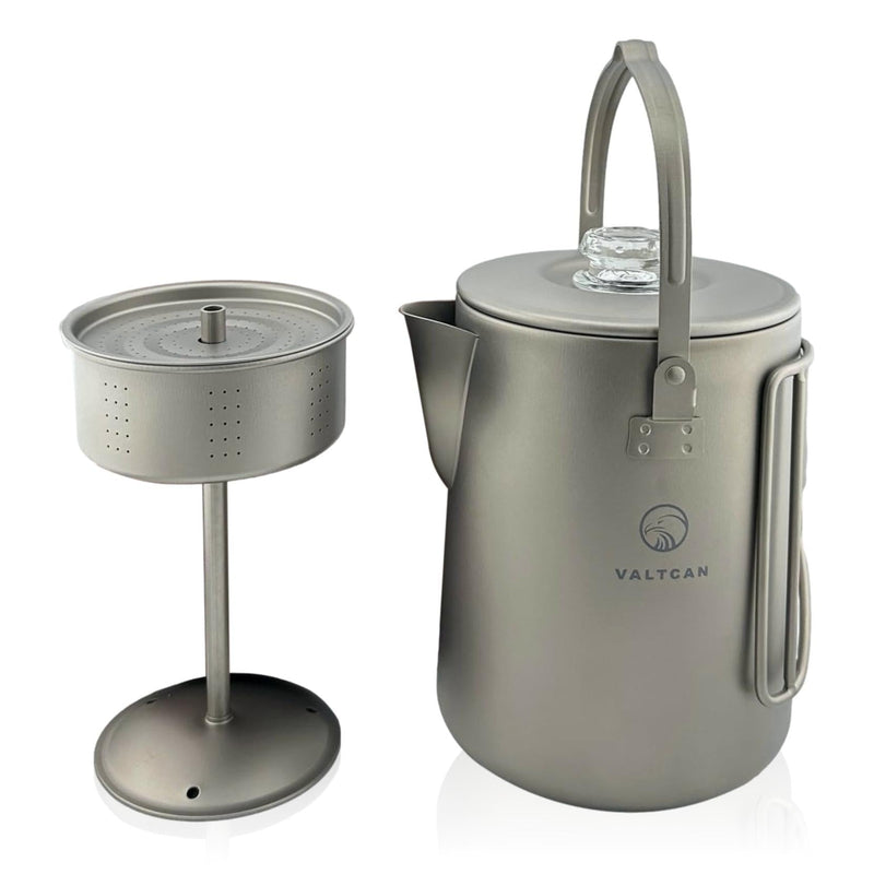 Load image into Gallery viewer, Titanium Coffee Percolator Taste Coffee, Not Metal · 1.5L · 6 Cups · 395g Ultralight
