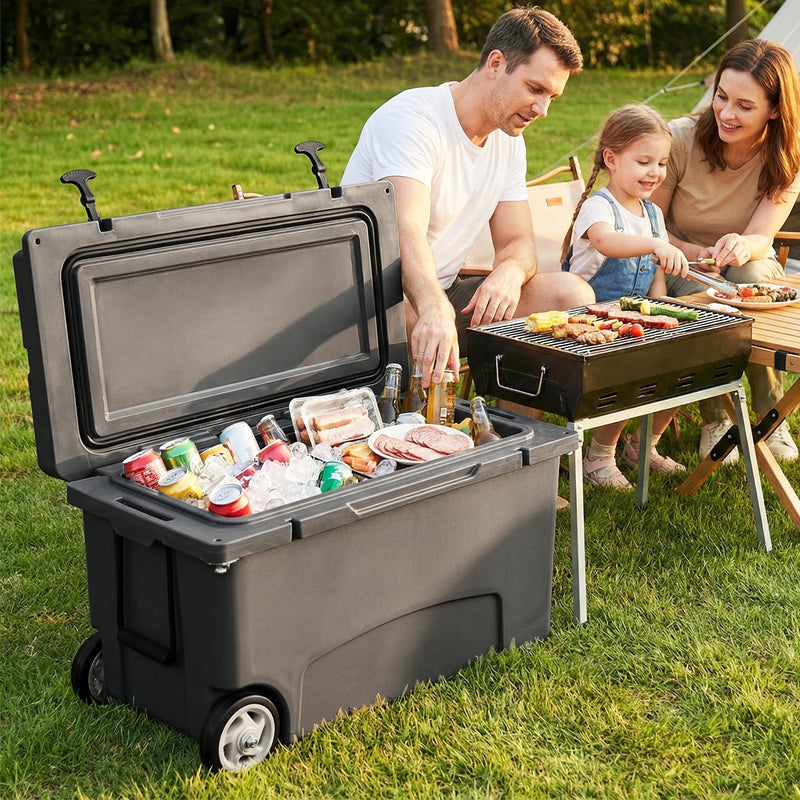 Load image into Gallery viewer, 75 Quart Portable Hard Cooler with 6-Day Ice Retention and Wheels
