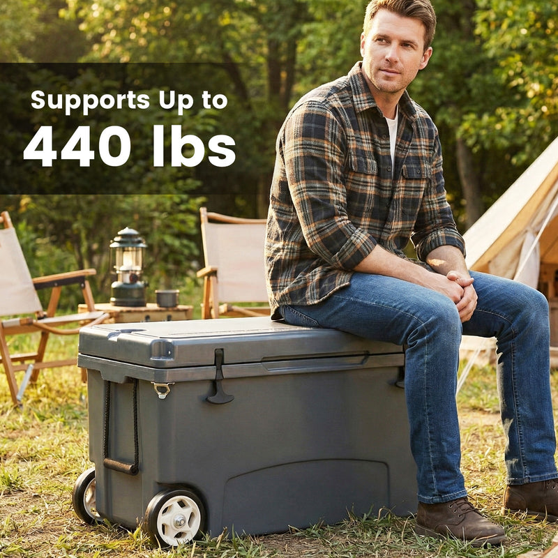 Load image into Gallery viewer, 75 Quart Portable Hard Cooler with 6-Day Ice Retention and Wheels
