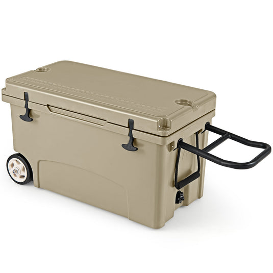 75 Quart Portable Hard Cooler with 6-Day Ice Retention and Wheels