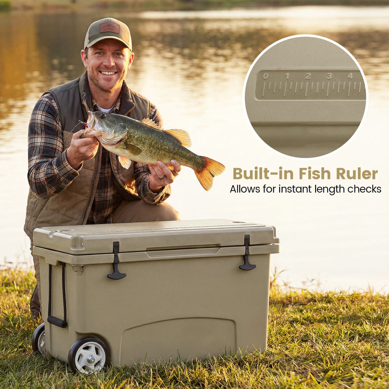 Load image into Gallery viewer, 75 Quart Portable Hard Cooler with 6-Day Ice Retention and Wheels
