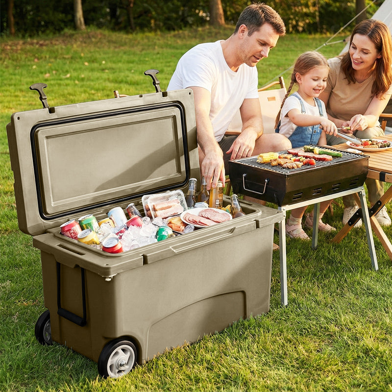 Load image into Gallery viewer, 75 Quart Portable Hard Cooler with 6-Day Ice Retention and Wheels
