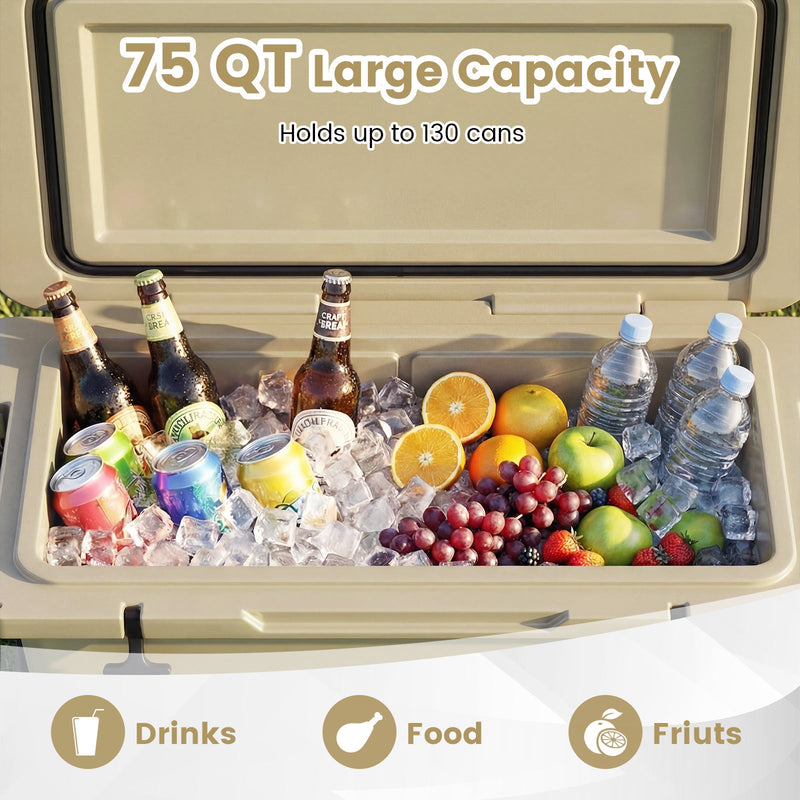 Load image into Gallery viewer, 75 Quart Portable Hard Cooler with 6-Day Ice Retention and Wheels
