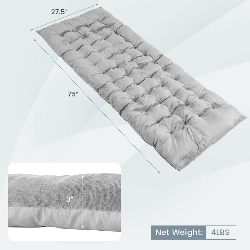 Load image into Gallery viewer, 75 x 27.5 Inch Camping Cot Pads with Soft and Breathable Crystal Velvet
