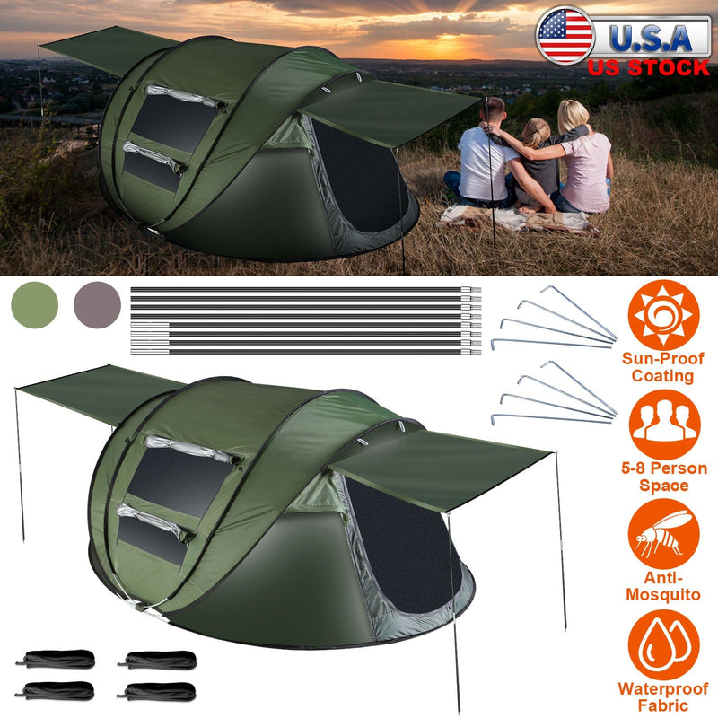 Load image into Gallery viewer, 3-4 Person Pop Up Tent Automatic Setup Camping Tent Waterproof Instant Setup Tent with 2 Mosquito Net Windows Carrying Bag for Hiking Climbing Adventu
