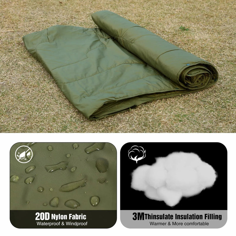 Load image into Gallery viewer, Wearable Waterproof Camping Blanket with Hood
